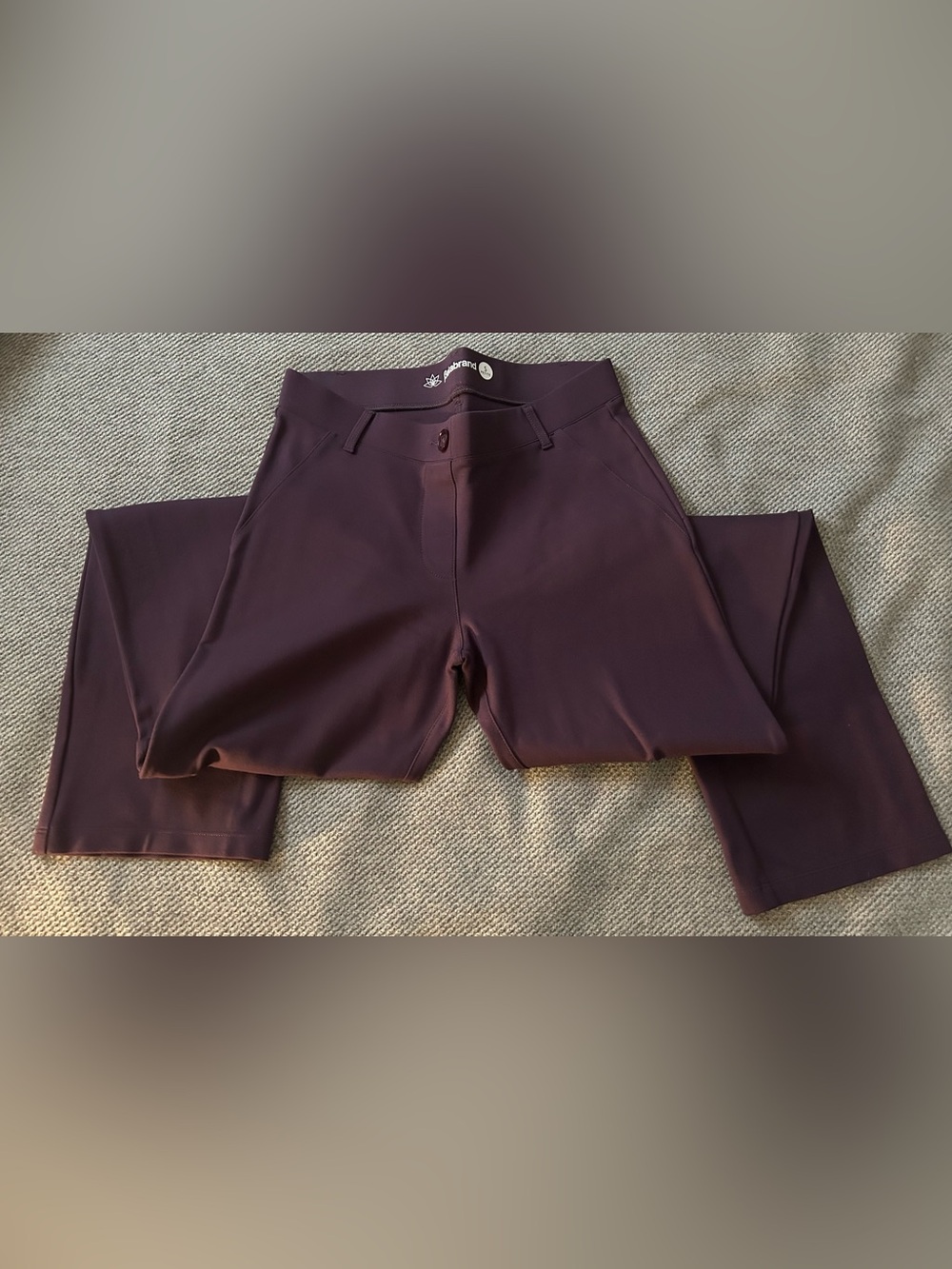 Betabrand Dress Pant Yoga Pants, plum